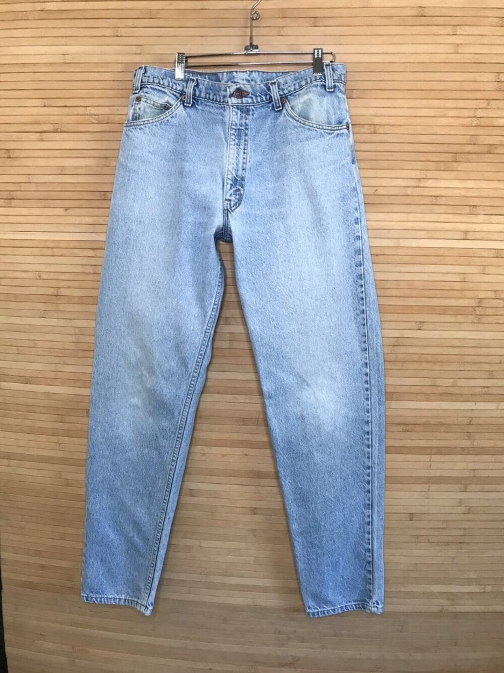 Levi's 515 Vintage 1989 80s Light 34 x 34 actual 33x33 Light Wash Orange Tab USA